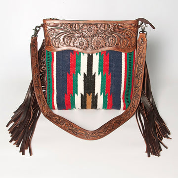 American Darling Signature Crossbody Hand Tooled Saddle Blanket Genuine Leather women bag western handbag purse